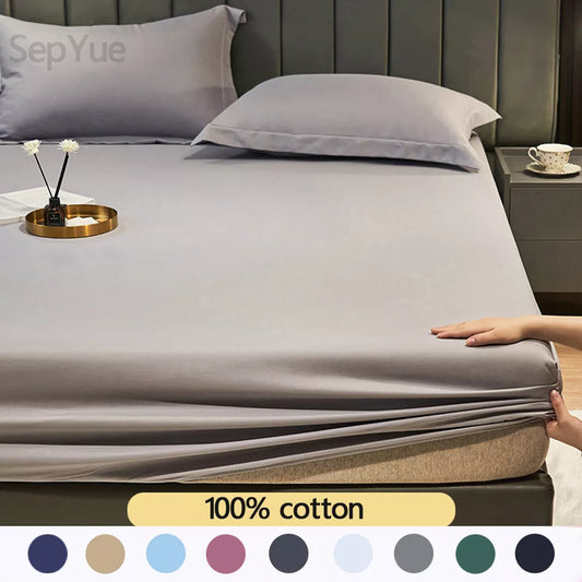 100 Cotton Fitted Bed Sheet Double Cotton Single