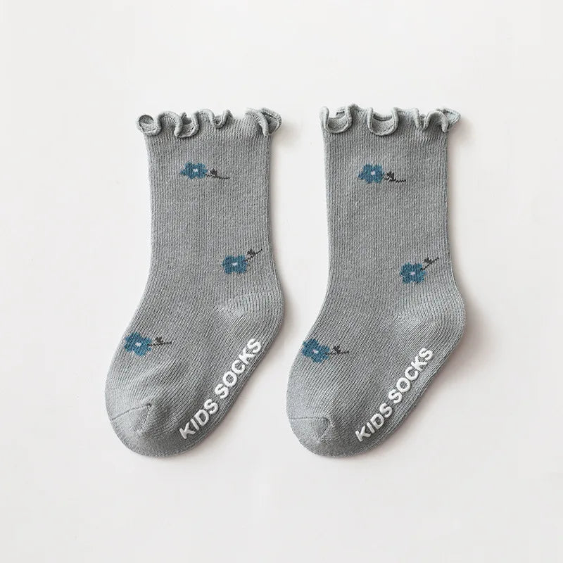 3 Pairs/lot Children's Socks Solid Autumn