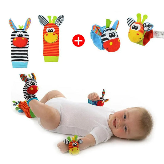 0~24 Months Baby Rattles Soft Plush Toys Foot