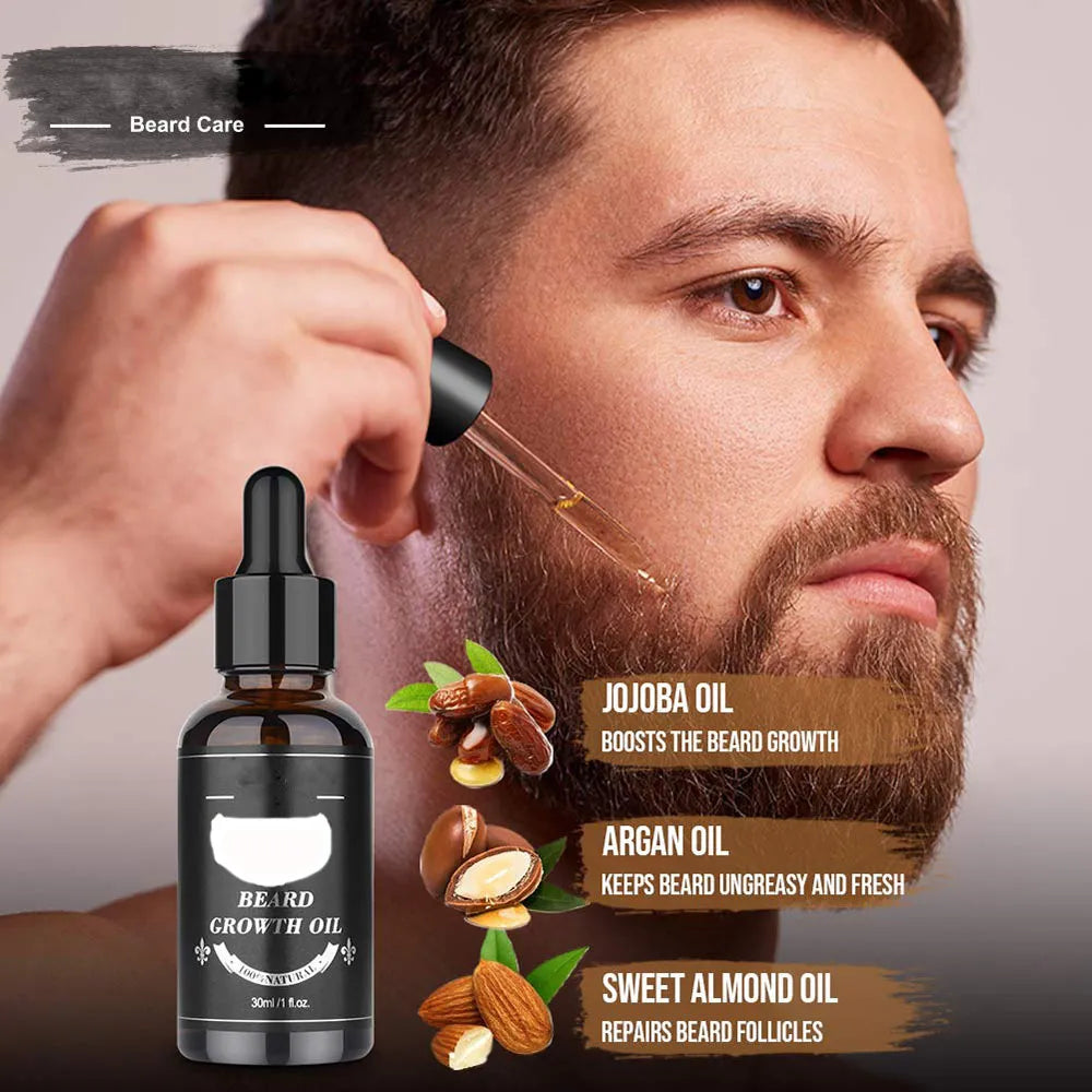 5pcs/set Beard Growth Kit