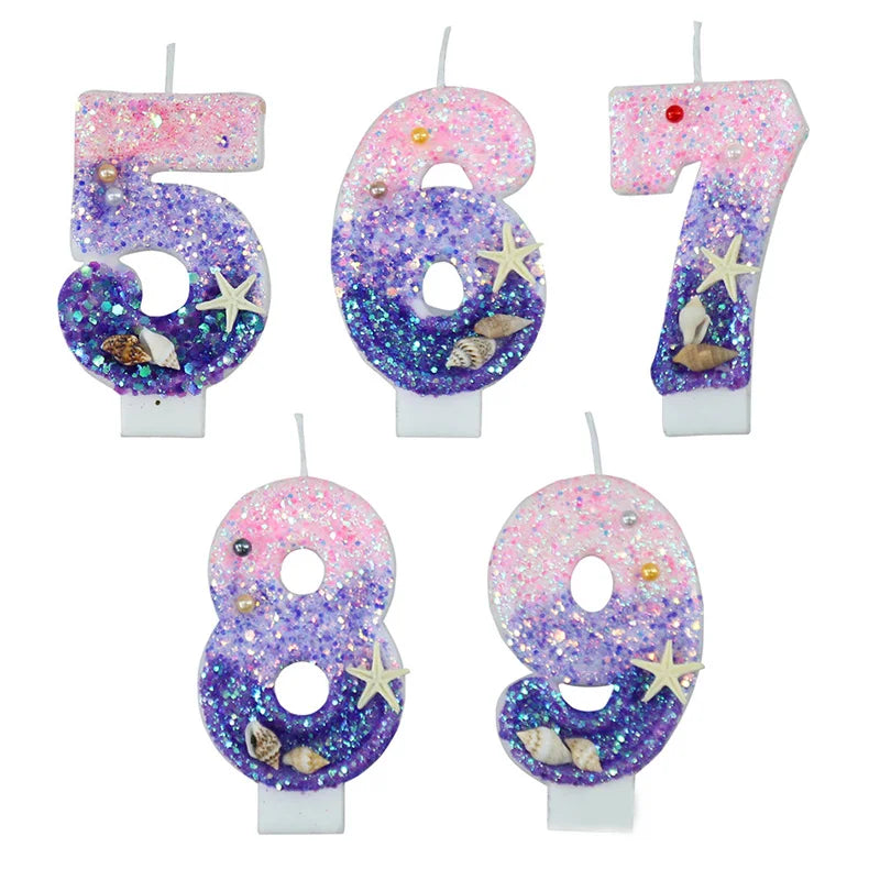 1PC Girl Birthday Number Candle Cake Toppers