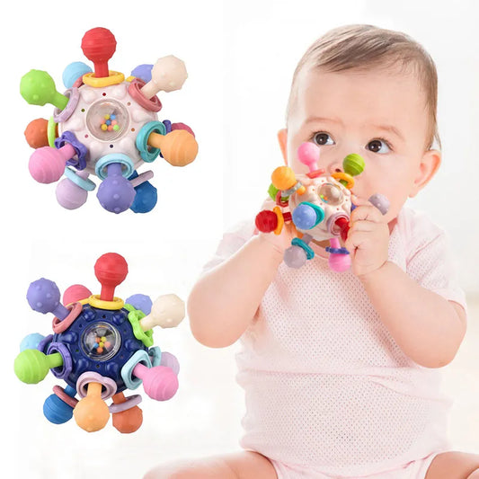 Baby Toys 0-12 Months Rotating Rattle Ball Grasping Activity