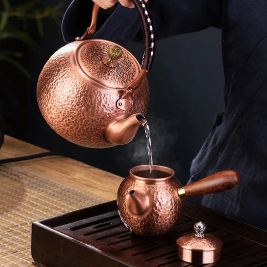 Red Copper Teapot Handmade copper