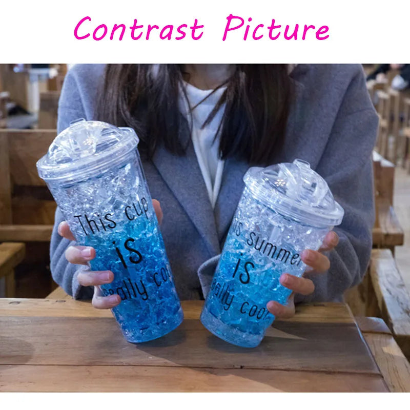 Summer Water Bottle With Straw