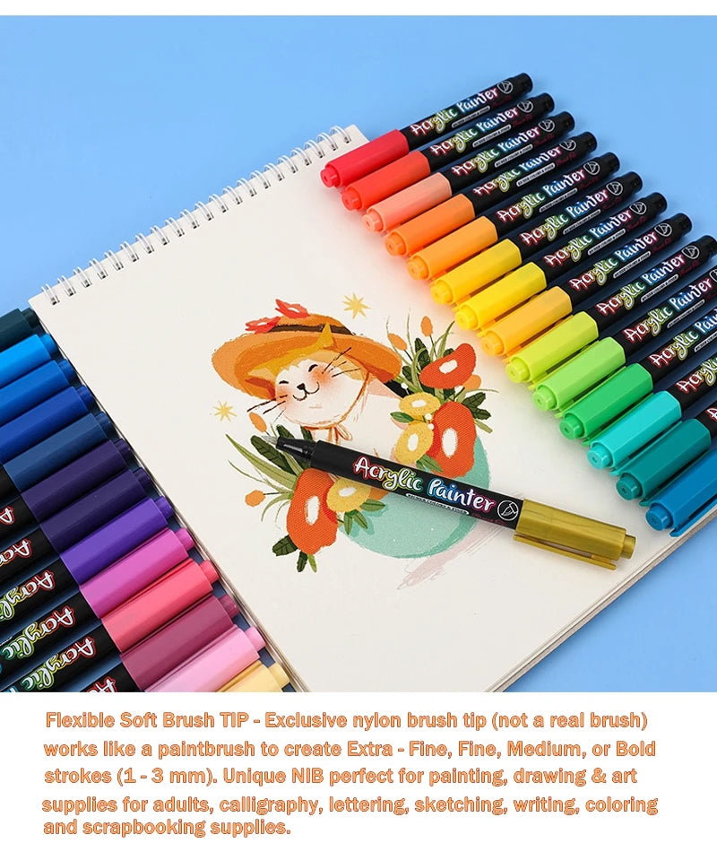 60 Colors Acrylic Paint Pens