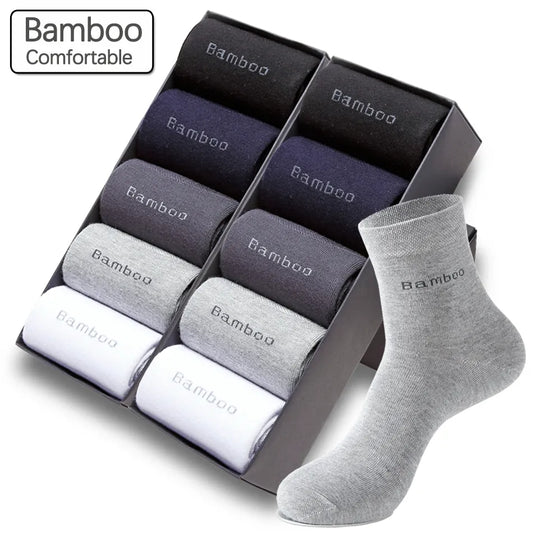Bamboo Fiber Socks Men 10 Pairs