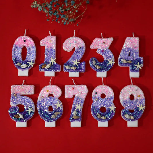 1PC Girl Birthday Number Candle Cake Toppers