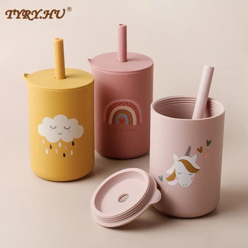 150ML Baby Silicone Feeding Cups Portable Drinkware Sippy