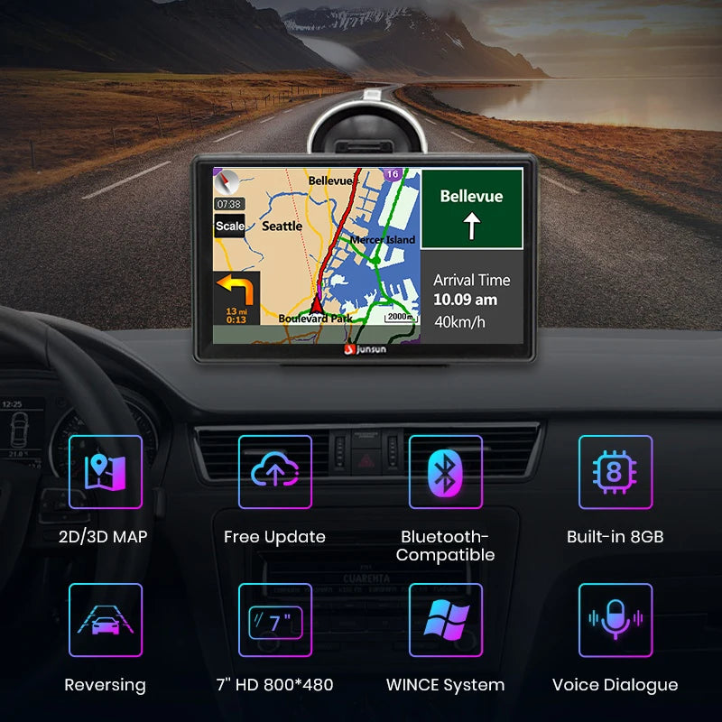 7 Inch Car GPS Navigation Touch Screen