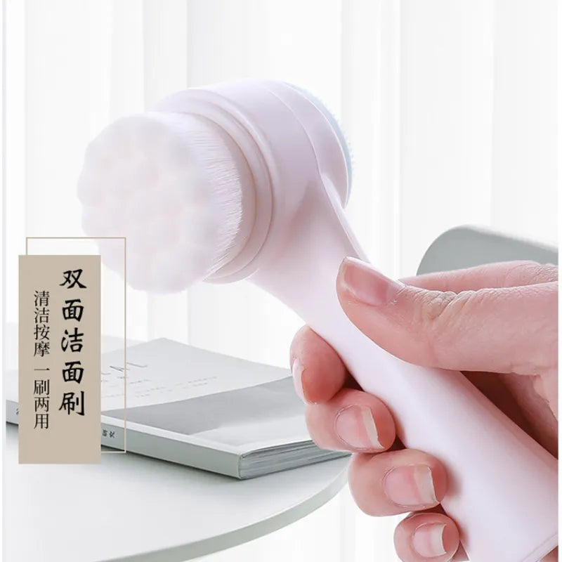 Silica Gel Facial Brush Double Sided Facial Cleanser