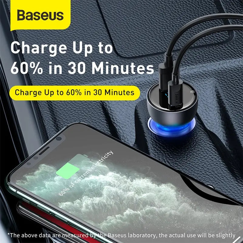 Car Charger USB Type C Dual Port