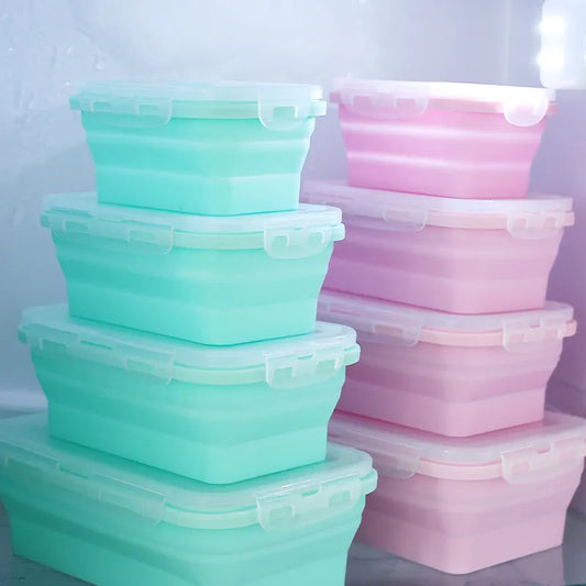 4 Pcs Collapsible Silicone Food Container